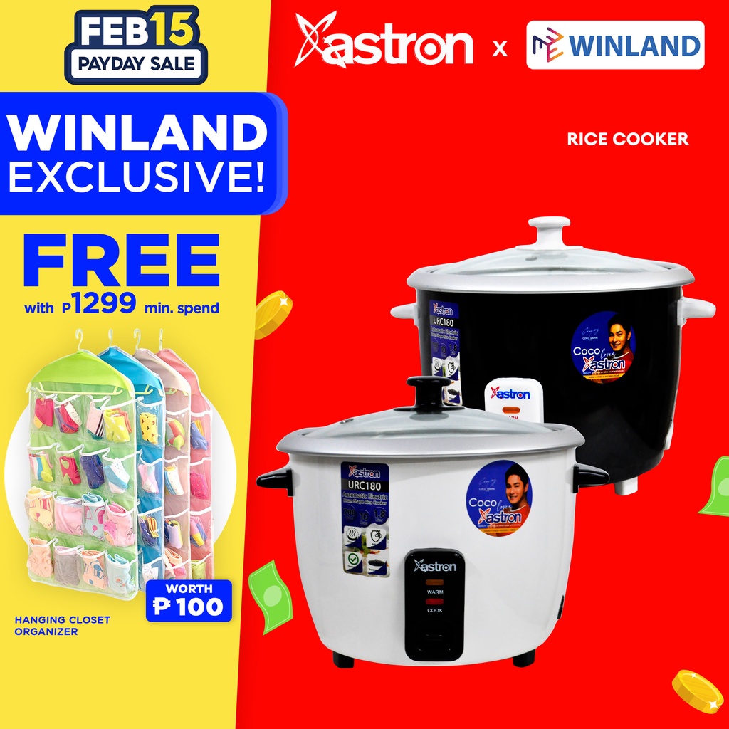 ASTRON by Winland Automatic Electric Drum Shape Rice Cooker 1.8L | 10 ...