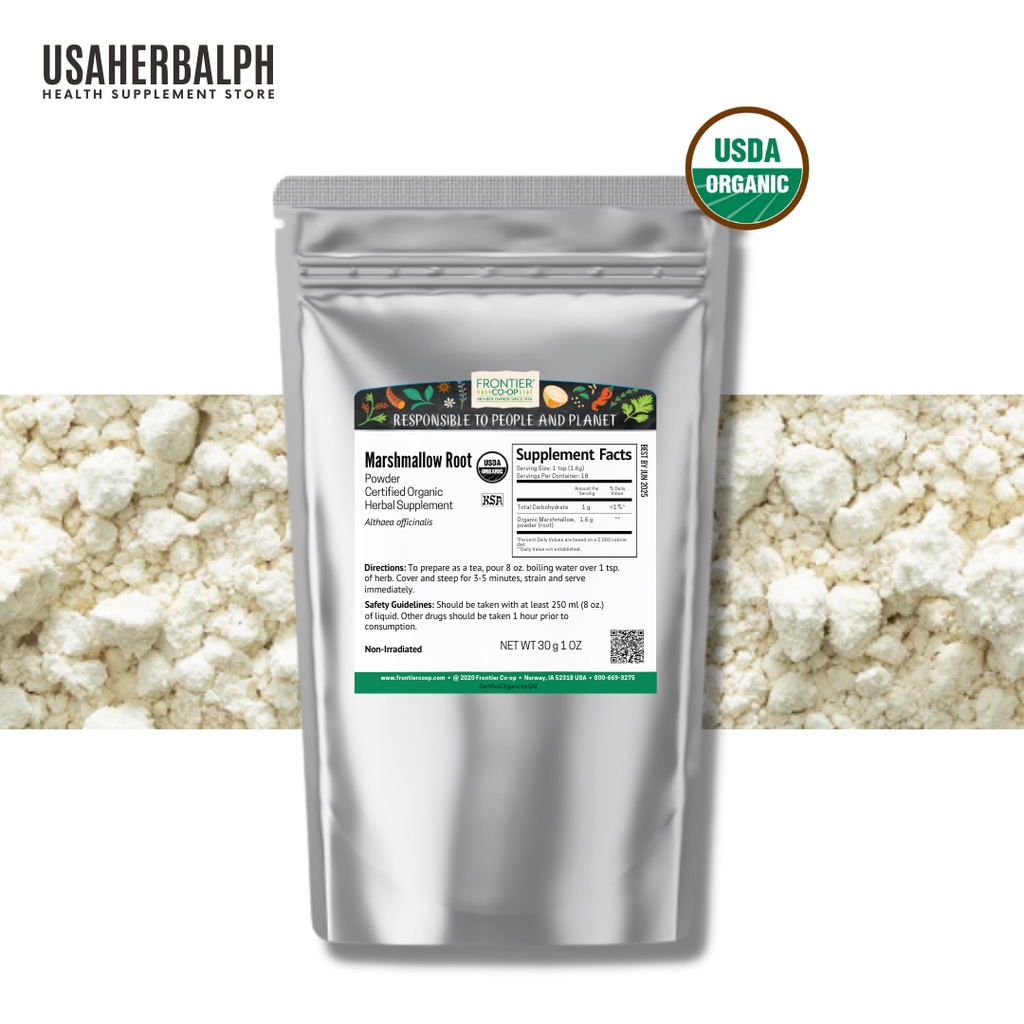 Marshmallow Root Powder by Frontier Coop, Herbal Supplement, Ulcers