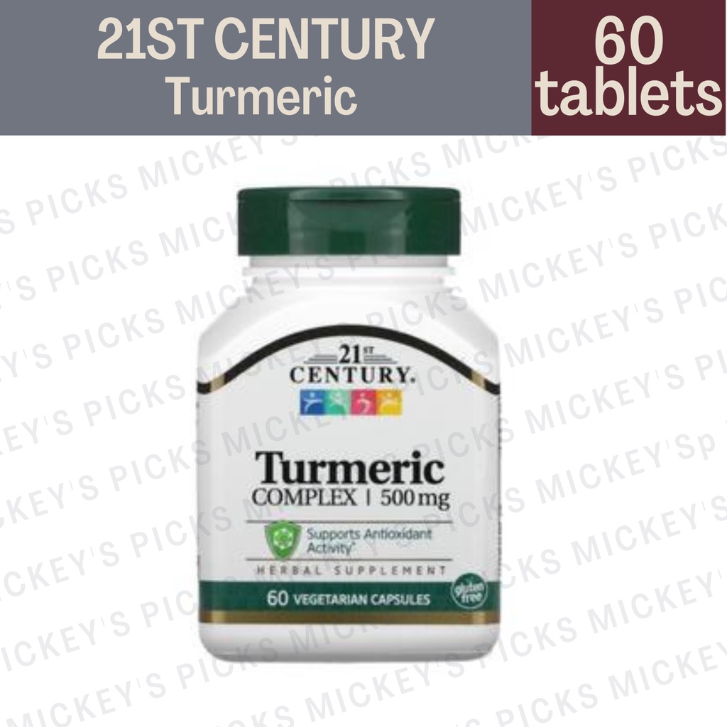 21st Century, Turmeric Complex, 500 mg, 60 Vegetarian Capsules Shopee