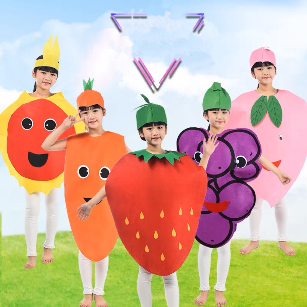 fruit costume fruit apple peach blueberry cherry chili Sydney fruit costume  for kids | Shopee Philippines