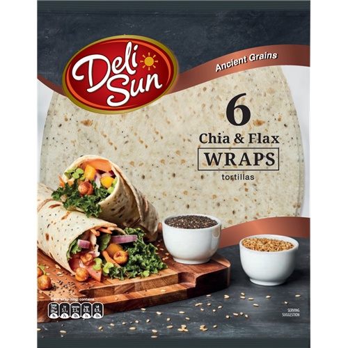 Deli Sun 6 Chia and Flax Tortillas Wrap Ancient Grains (60g) Shopee Philippines