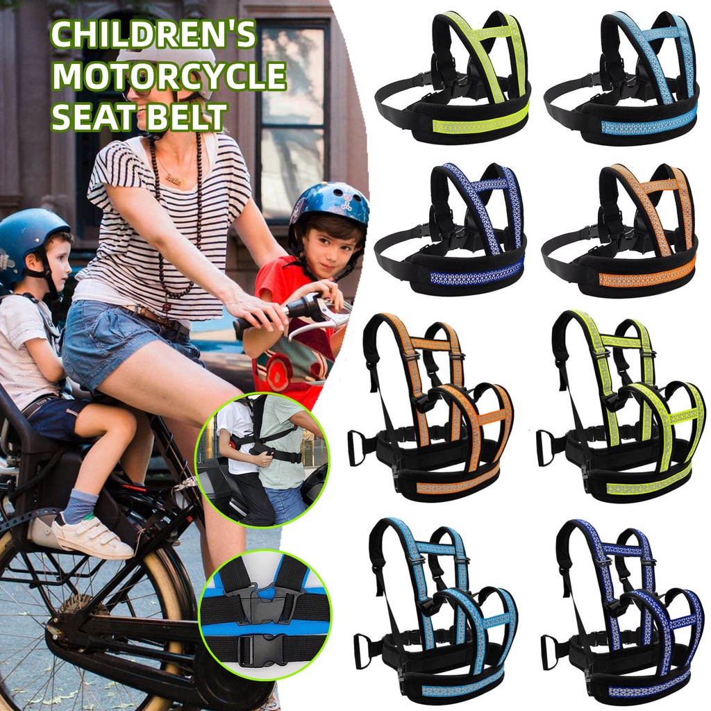Child Bicycle Motorcycle Safety Belt Harness with Reflective Strip Kids