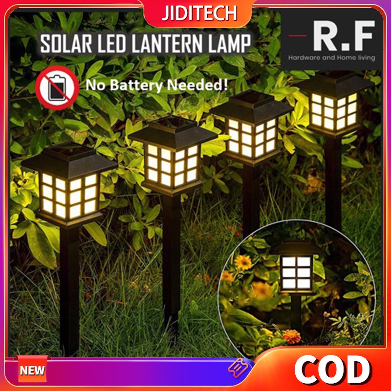 Jiditech 2pcs Solar garden light LED Outdoor Solar Powered Landscape ...