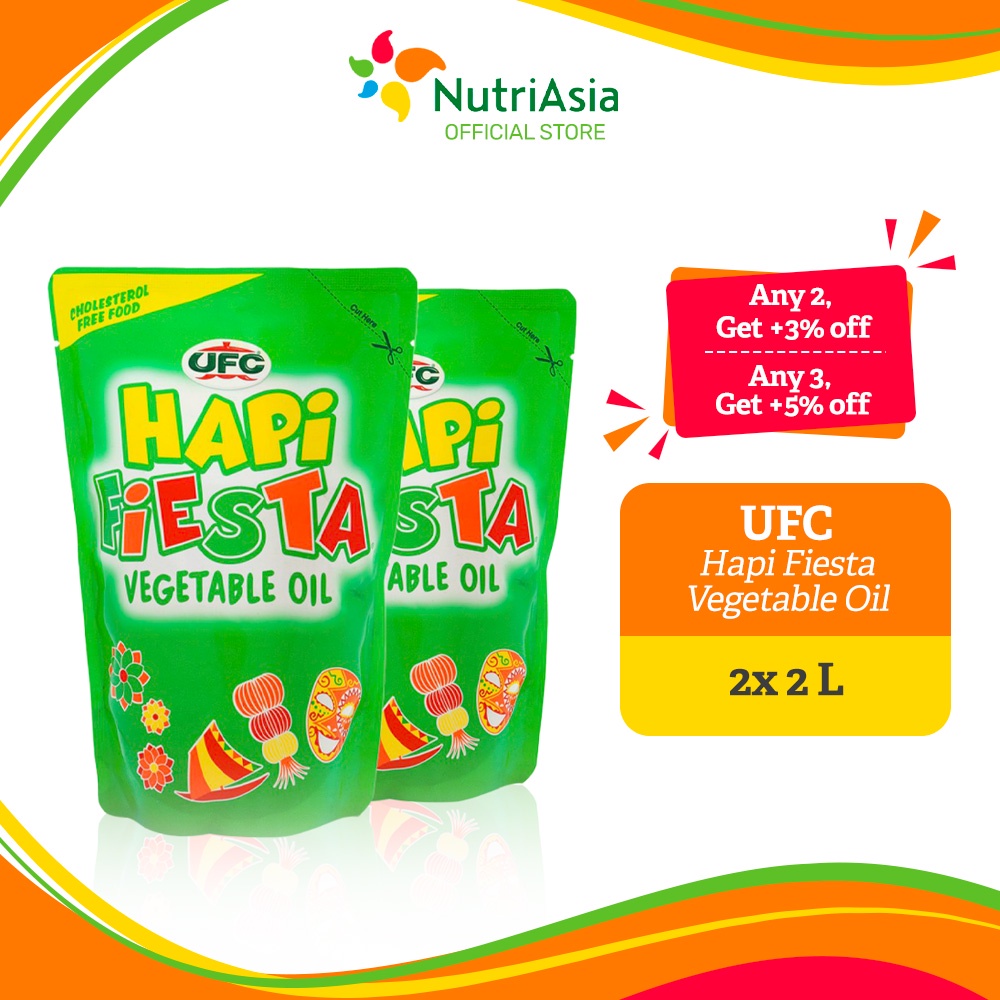 UFC Hapi Fiesta Vegetable Oil 2 L SUP Bundle of 2 Shopee Philippines