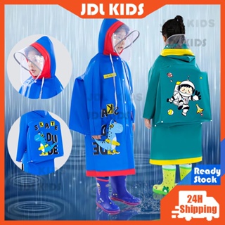 [JDL]raincoat for kids/EVA with schoolbag seat/big brim for primary school students/boys and girls thickened cartoon unicorn raincoat/night reflective coat rain gear/J22497