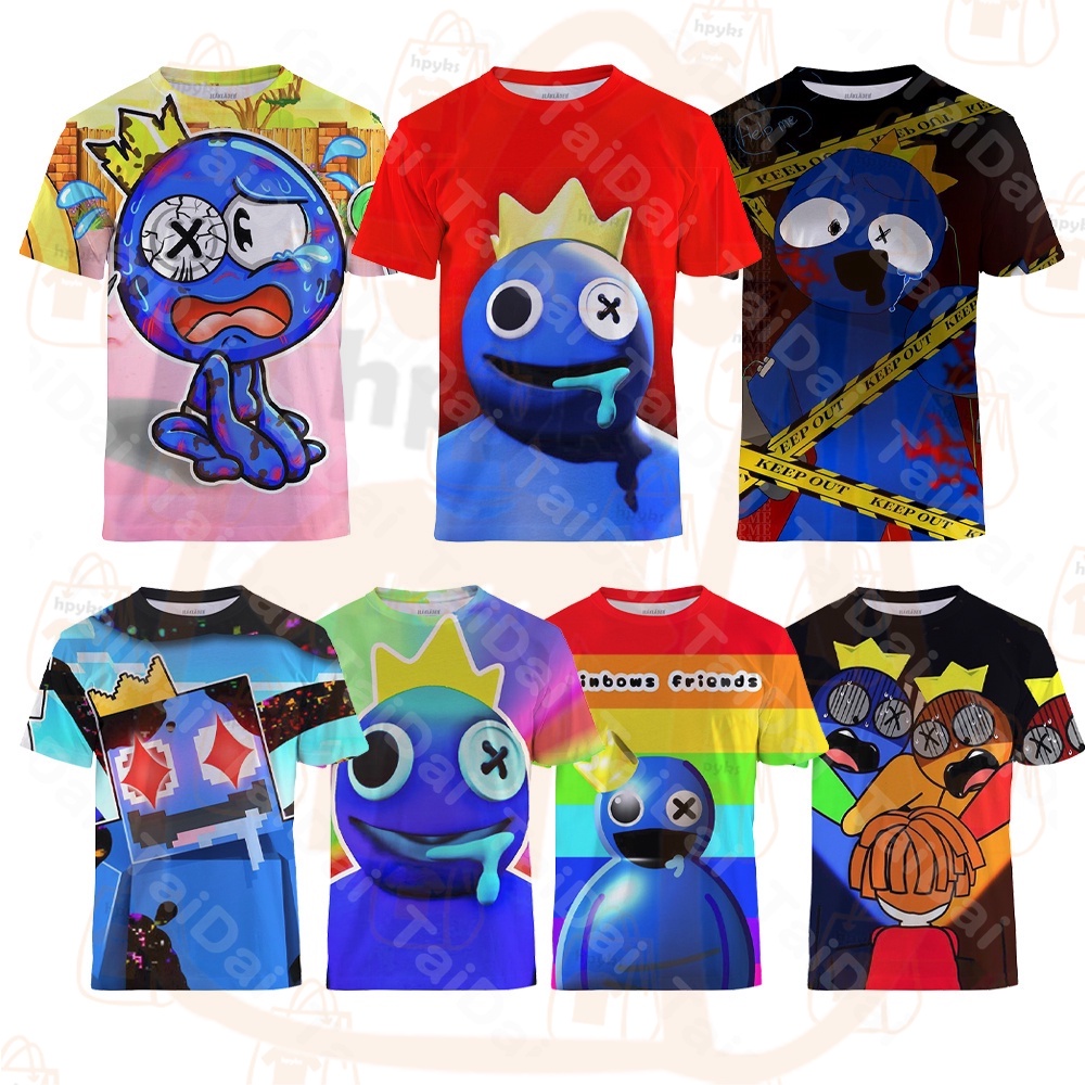 Rainbow Friends Blue Boys Shirt Robloxs Game Print Daily Birthday Party ...