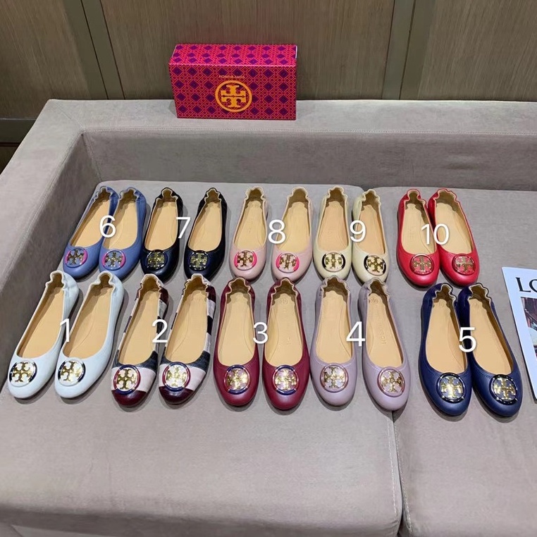 Customized！！】Tory Burch Lady's Most Welcome 10-Color Colorblock Hardware  Buckle Soft Sheepskin Leather Outsole Ballerina Flat Shoes Ballet Shoes |  Shopee Philippines