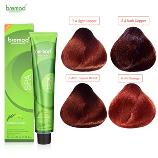 Bremod Hair Colors Copper/ Blond Orange Light Hair Styling Dressing Dyed Cream Color 100ml
