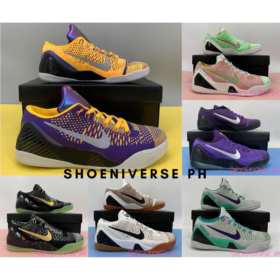 Kobe 9 Purple Yellow Black Basketball Shoes For Men | Shopee Philippines