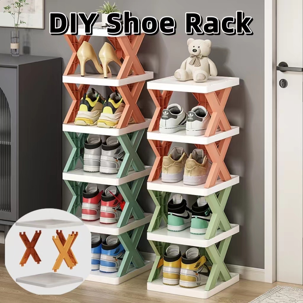 DIY Splicing Folding Shoe Rack Easy Organizer Shoe Storage Shelf Stand ...