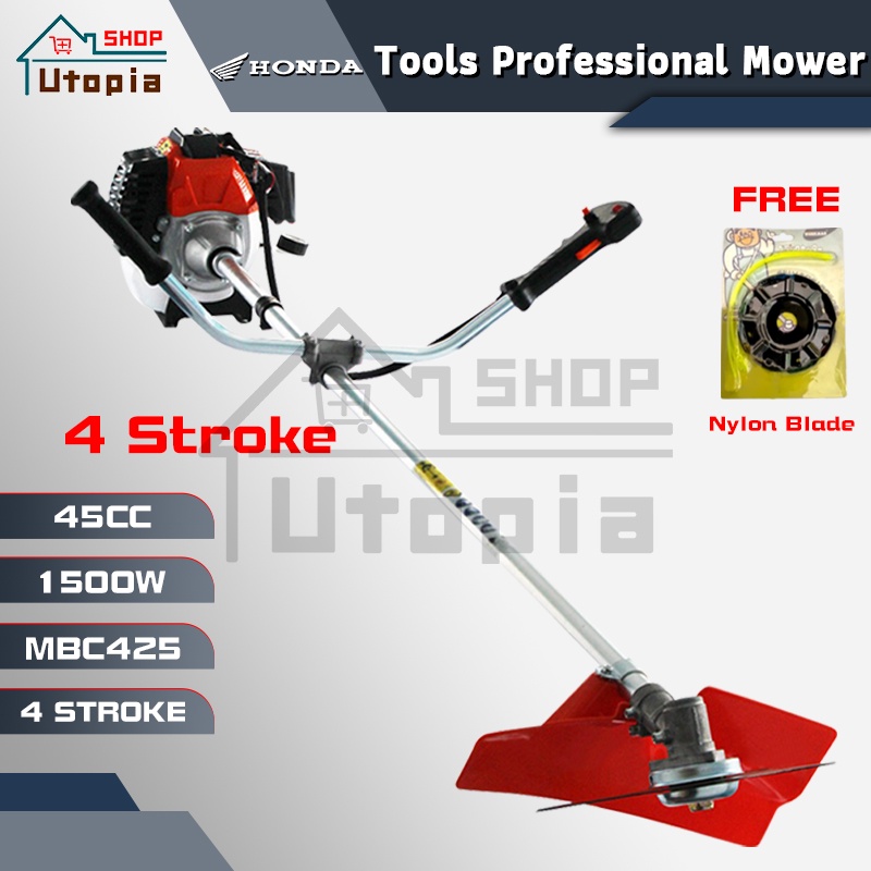 Honda Grass Trimmer 4 Stroke Brush cutter Tiller attachment with Big ...