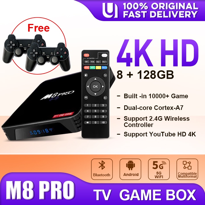M8 PRO 5G 4K 8+128G Android Ultra HD TV Box+Android TV Box GAME BOX 4K