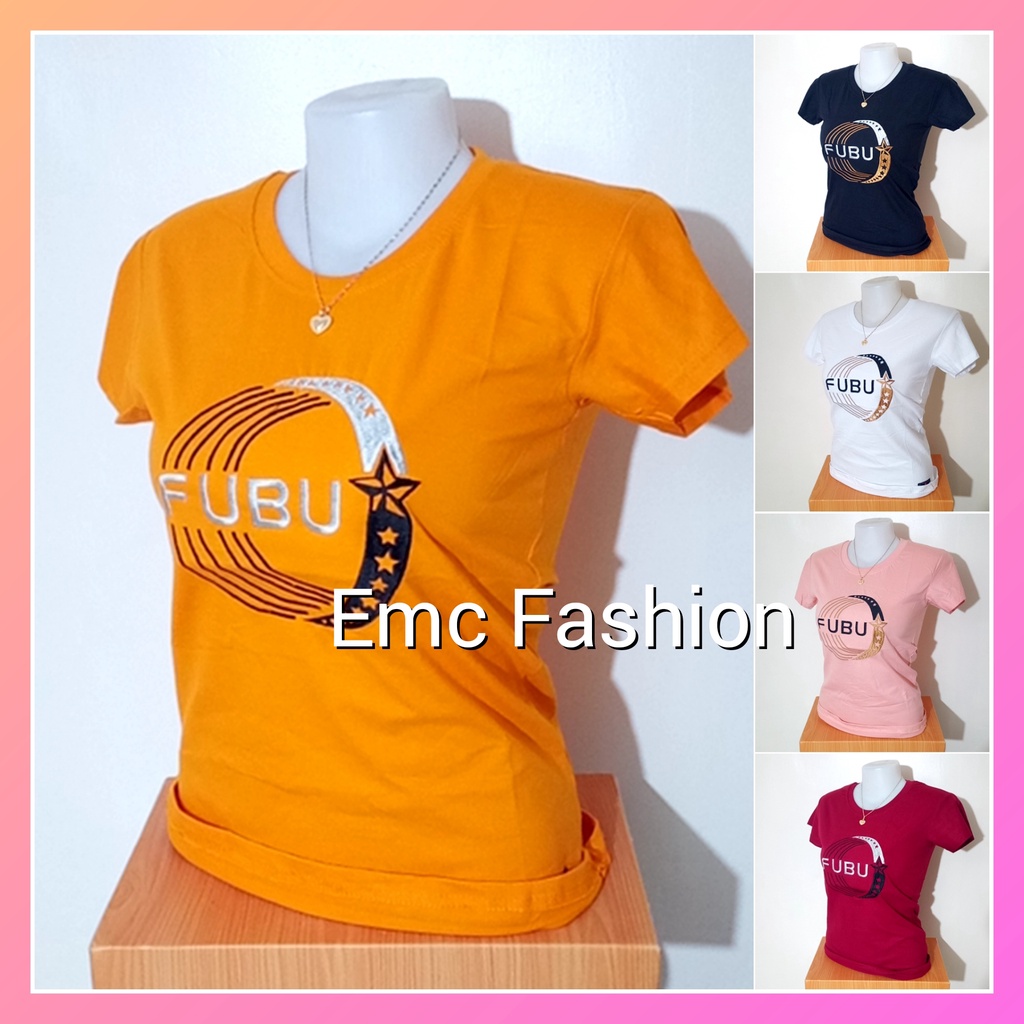 FB202 Emc Fashion Ladies Cut Overrun TShirt For Women Embroidered