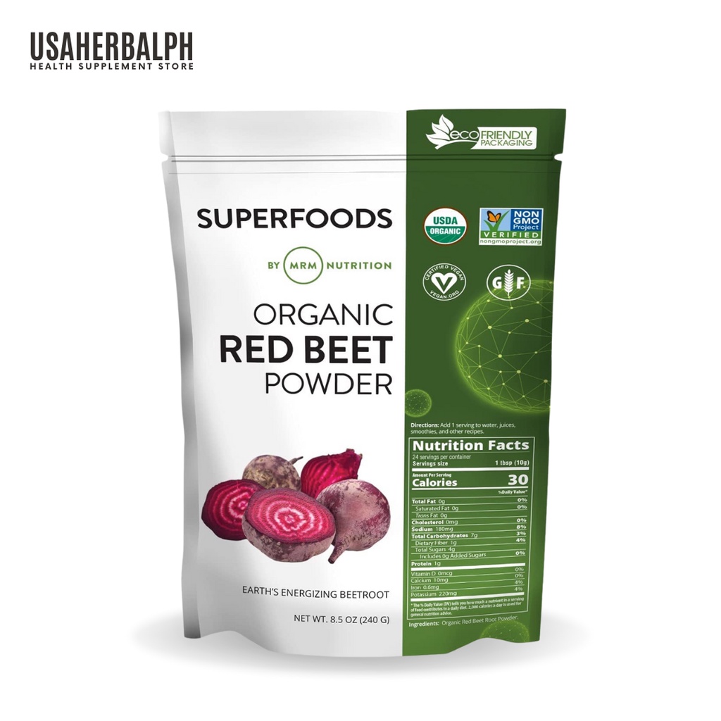MRM Nutrition Organic Red Beet Powder Superfoods Energy