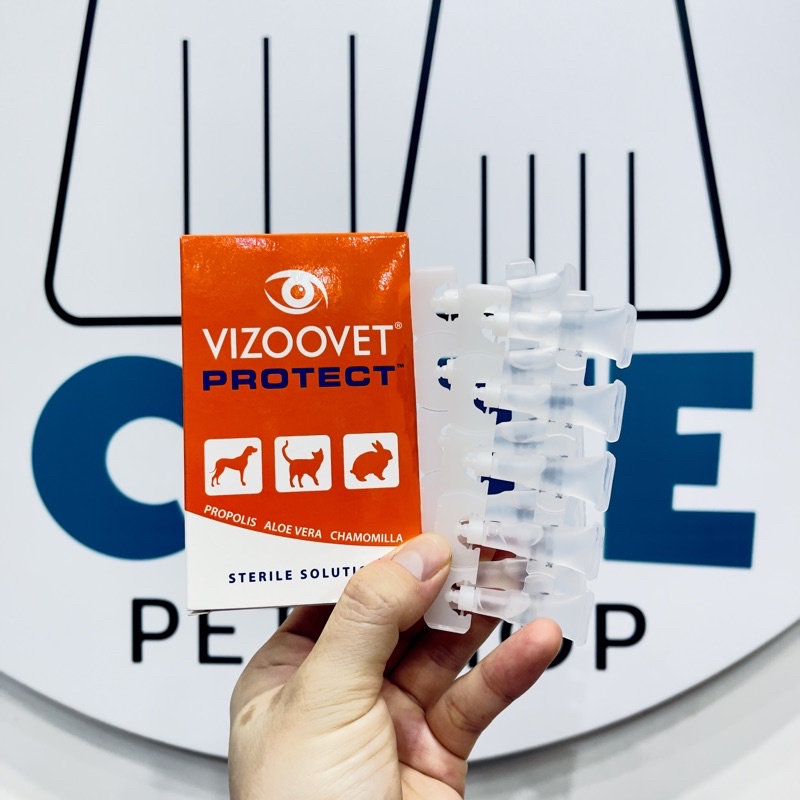 1 Tube Of VIZOOVET PROTECT Dog And Cat Eye Drops (10 Tubes x 0.6Ml