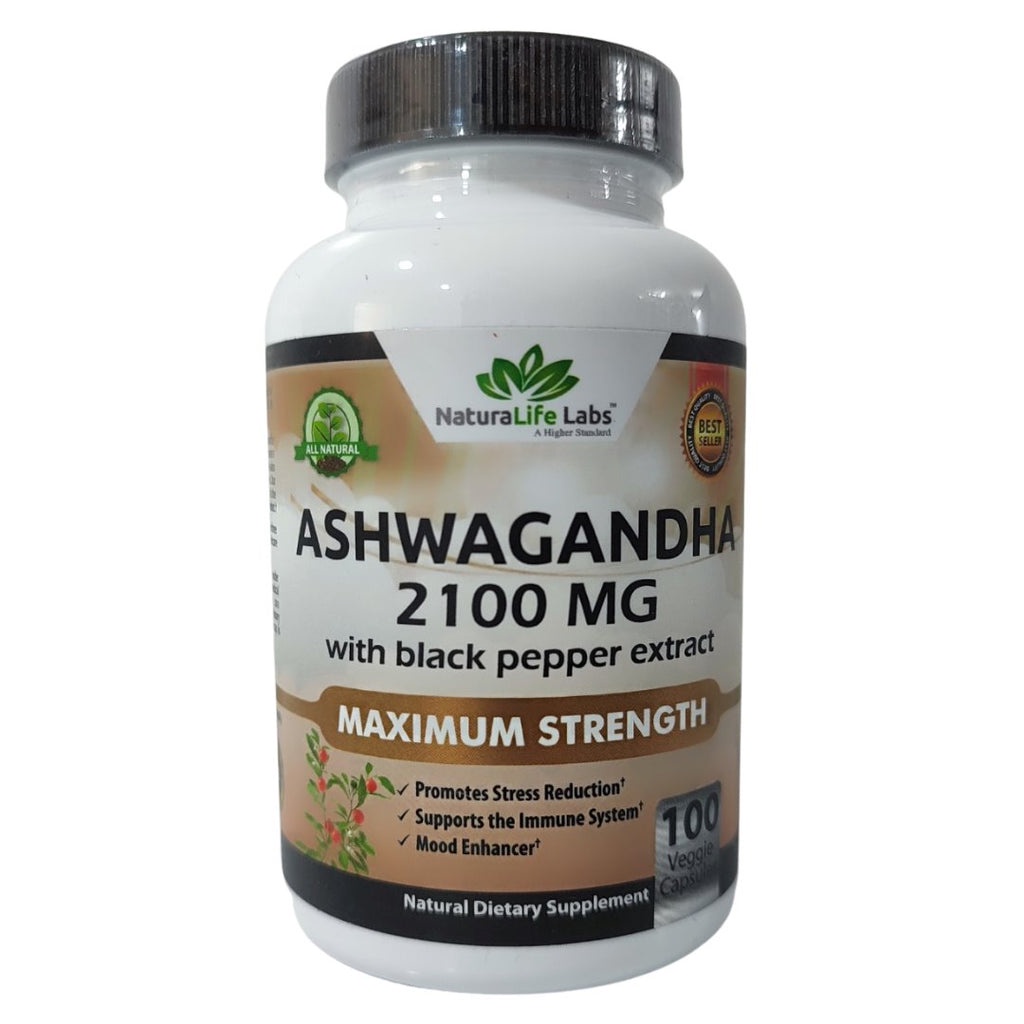 NaturaLife Labs Organic Ashwagandha 2100mg (100 veg caps) | Shopee ...