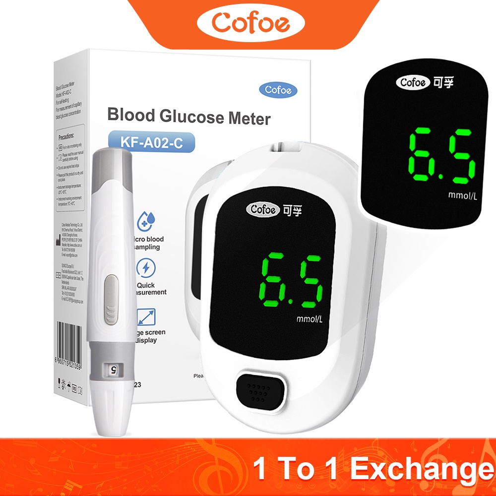 Cofoe Yice A02 Blood Glucose Meter Glucometer Blood Sugar Test Diabetic ...