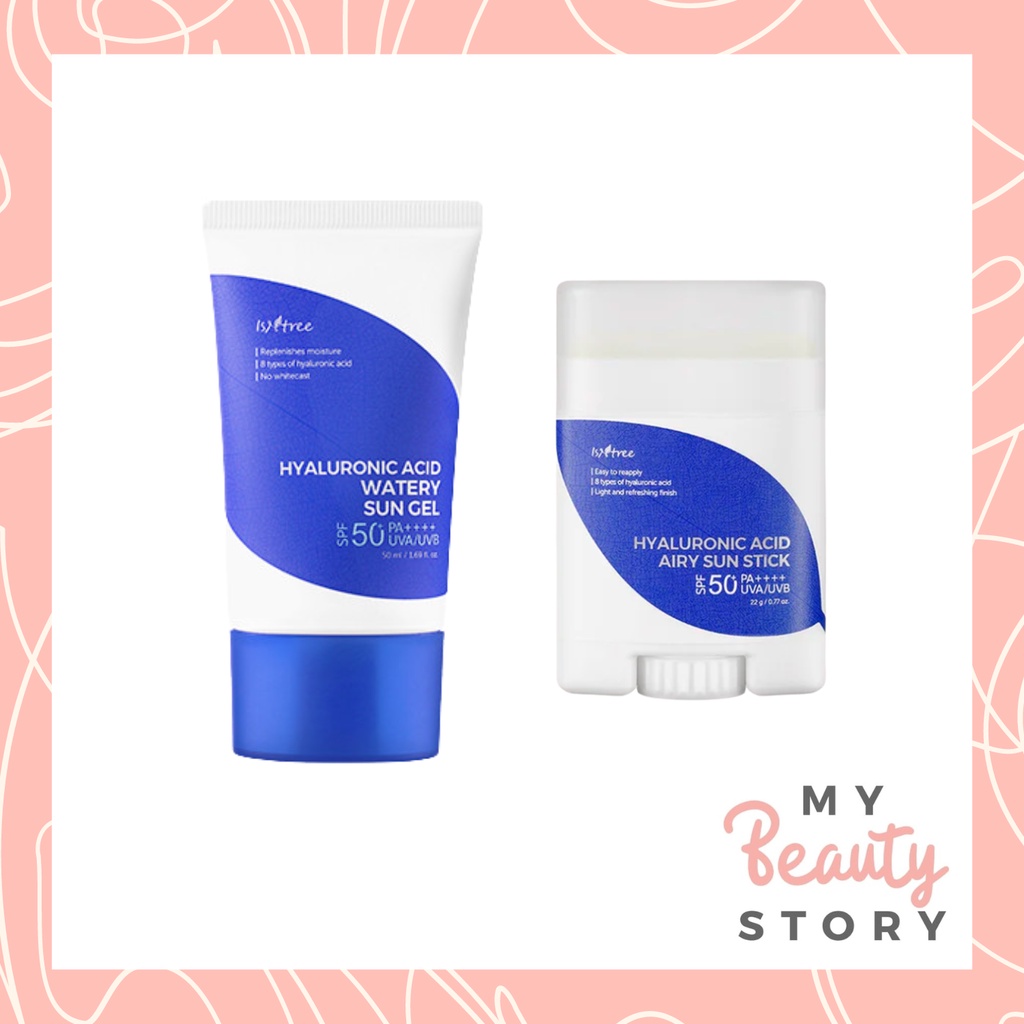 Isntree Hyaluronic Acid Watery Sun Gel 50ml / Airy Sun Stick 22g