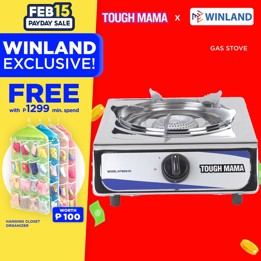 TOUGH MAMA by Winland Stainless Steel Single Burner Gas Stove w