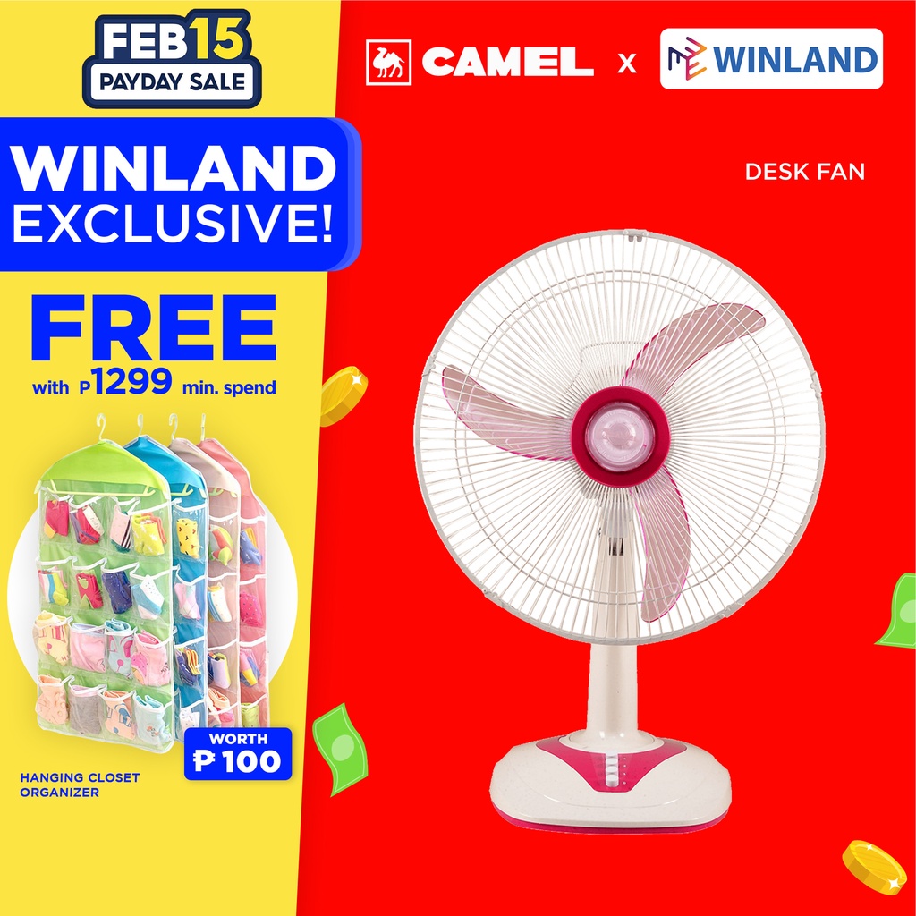 CAMEL by Winland Amihan Desk Fan Electric Fan Stand Ground Desk Fan CDF