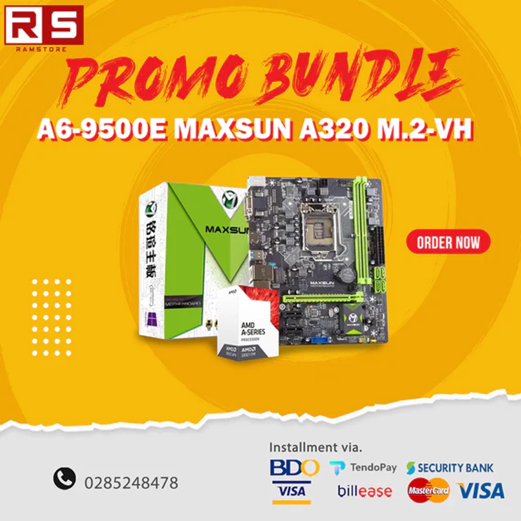 PC Zone Amd A69500E / Maxsun A320 M.2VH Processor &Motherboard Bundle Shopee Philippines
