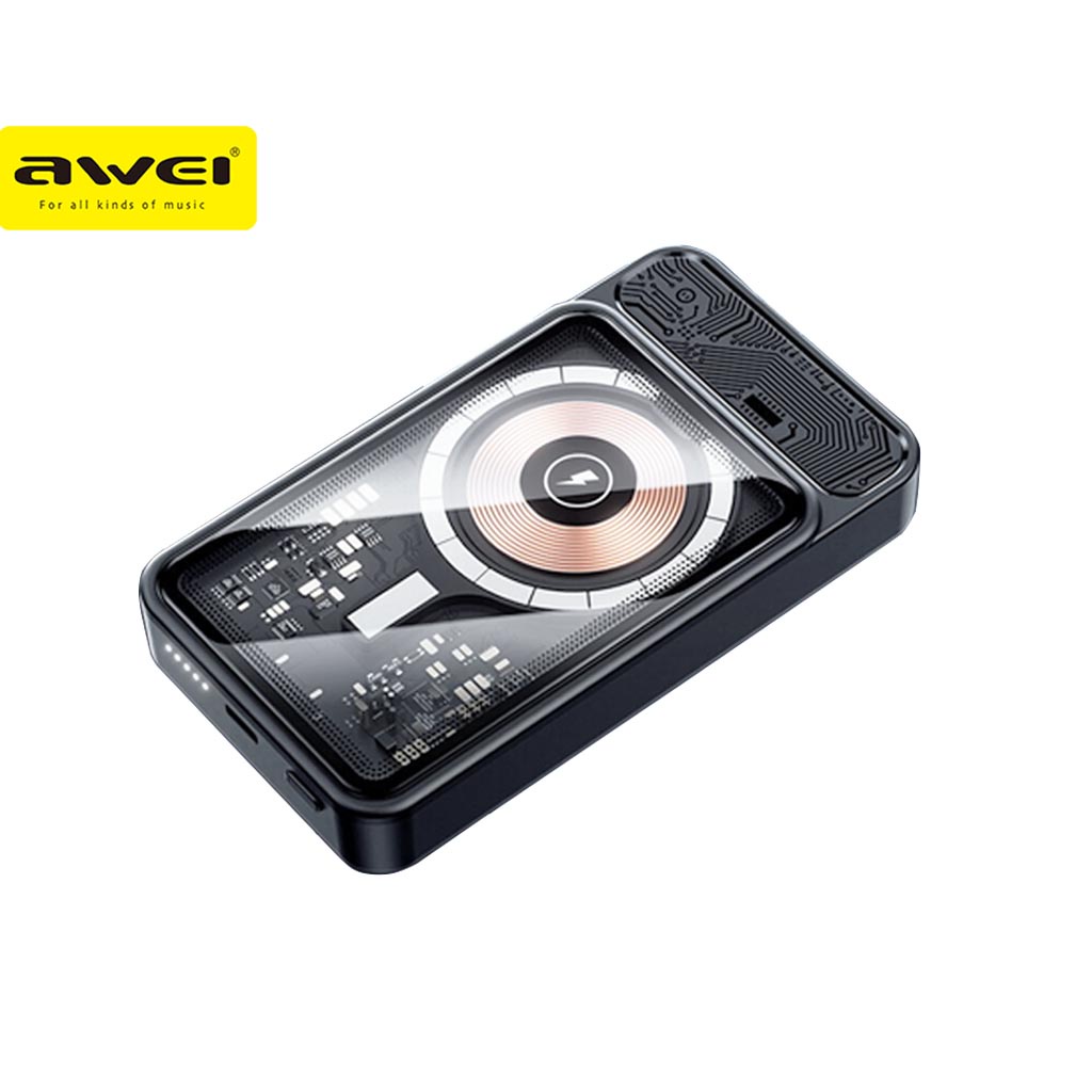 Awei P159K 10000mAh Wireless Powerbank 15W Fast Charging Type