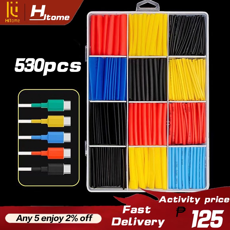 530pcs/164pcs Heat Shrink Tubing Insulation Shrink Tubing 21 Wire and