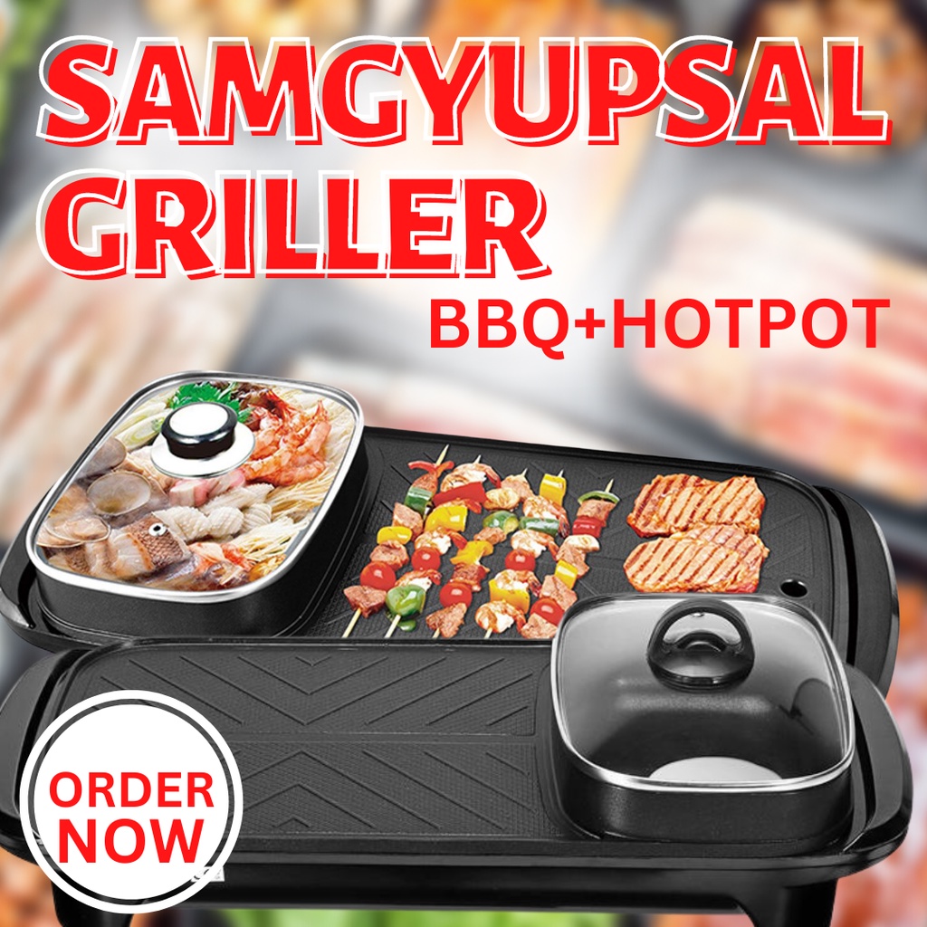 2 IN 1 SAMGYUPSAL GRILLER | KOREAN BBQ GRILLER | HOTPOT | NON STICK ...