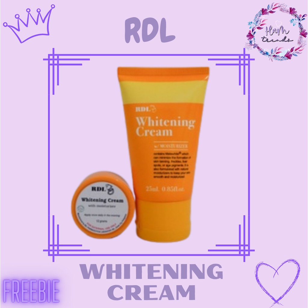 RDL Whitening Cream with Moisturizer (Available in 12g & 25ml) Shopee