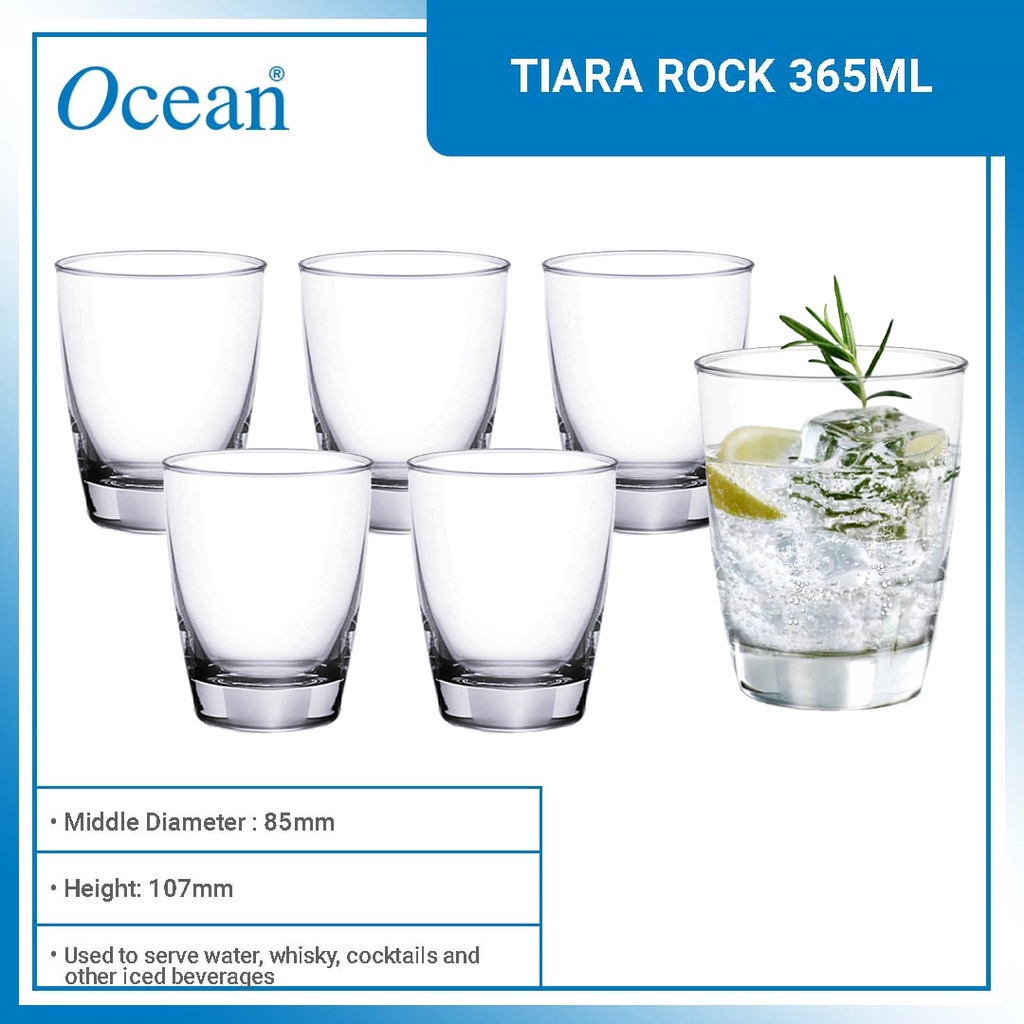 Ocean Glassware Tiara Double Rock Glass 12 3/4 Oz. / 365 mL Water