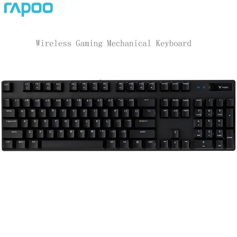 Rapoo V500PRO Wireless Mechanical Keyboard Home Office Keyboard 104Key 2.4G Notebook Keyboard