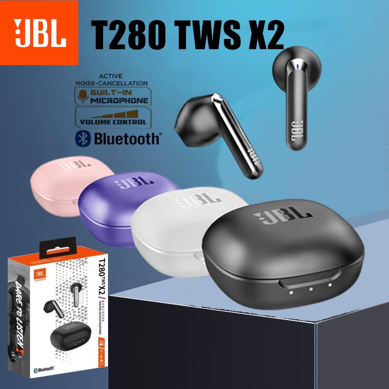 JBL T280TWS X2 Wireless Bluetooth Earphones 3D Stereo Super Bass