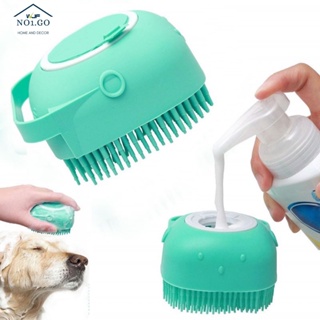 No1.go pet bath brush puppy big dog cat bath massage gloves brush soft safety silicone pet tools