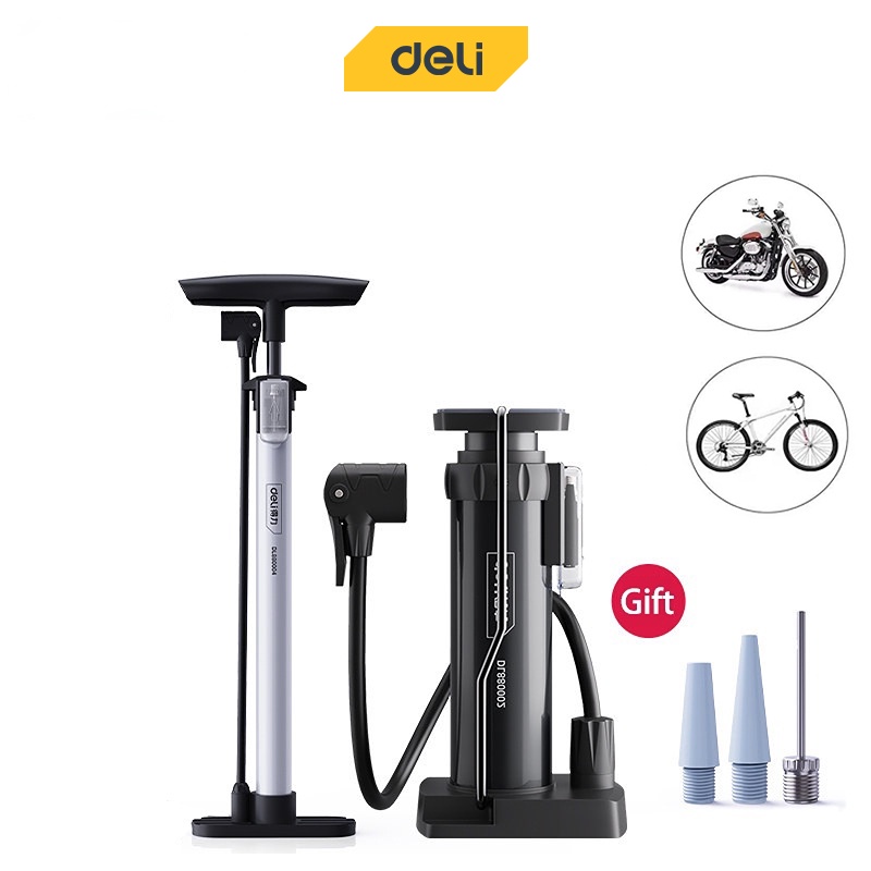 Deli Hand/Foot Pump High Pressure Portable Pump For Bike Motorcycle