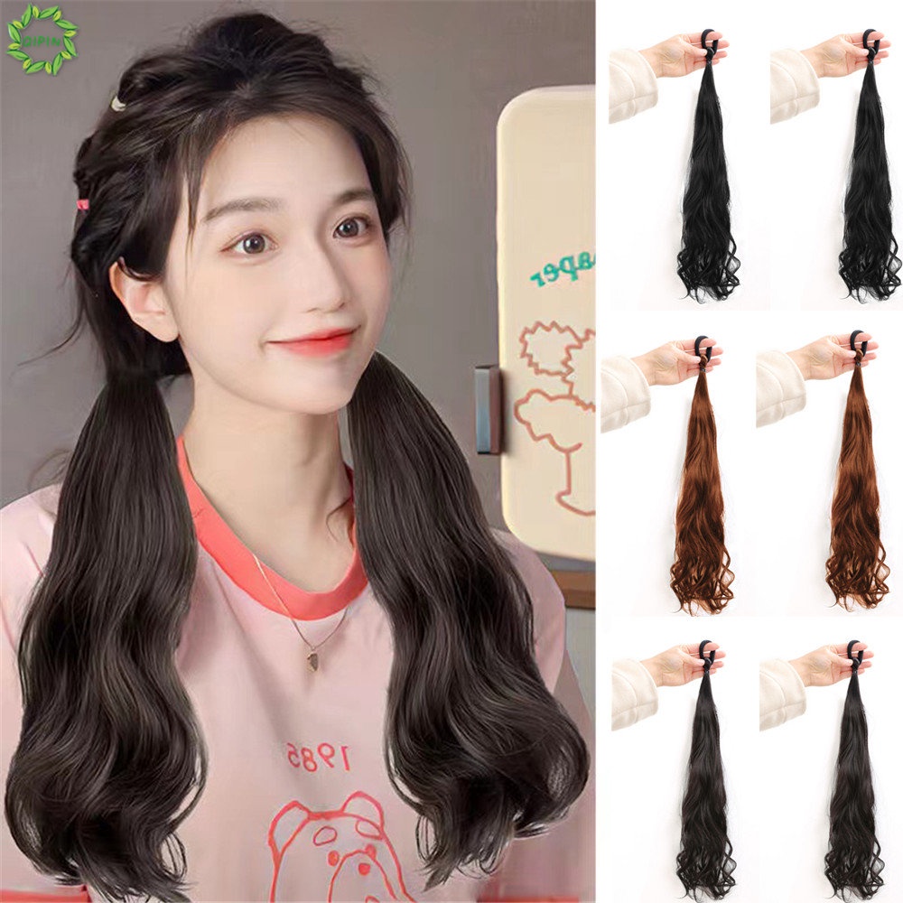 Cod Qipin JK 45cm Y2K Wig Female Long Hair Rope Natural Lolita Long
