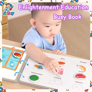 【10 Pages】 Busy Book Interactive Binder Educational Learning Book Quiet Book Laminated With Velcro