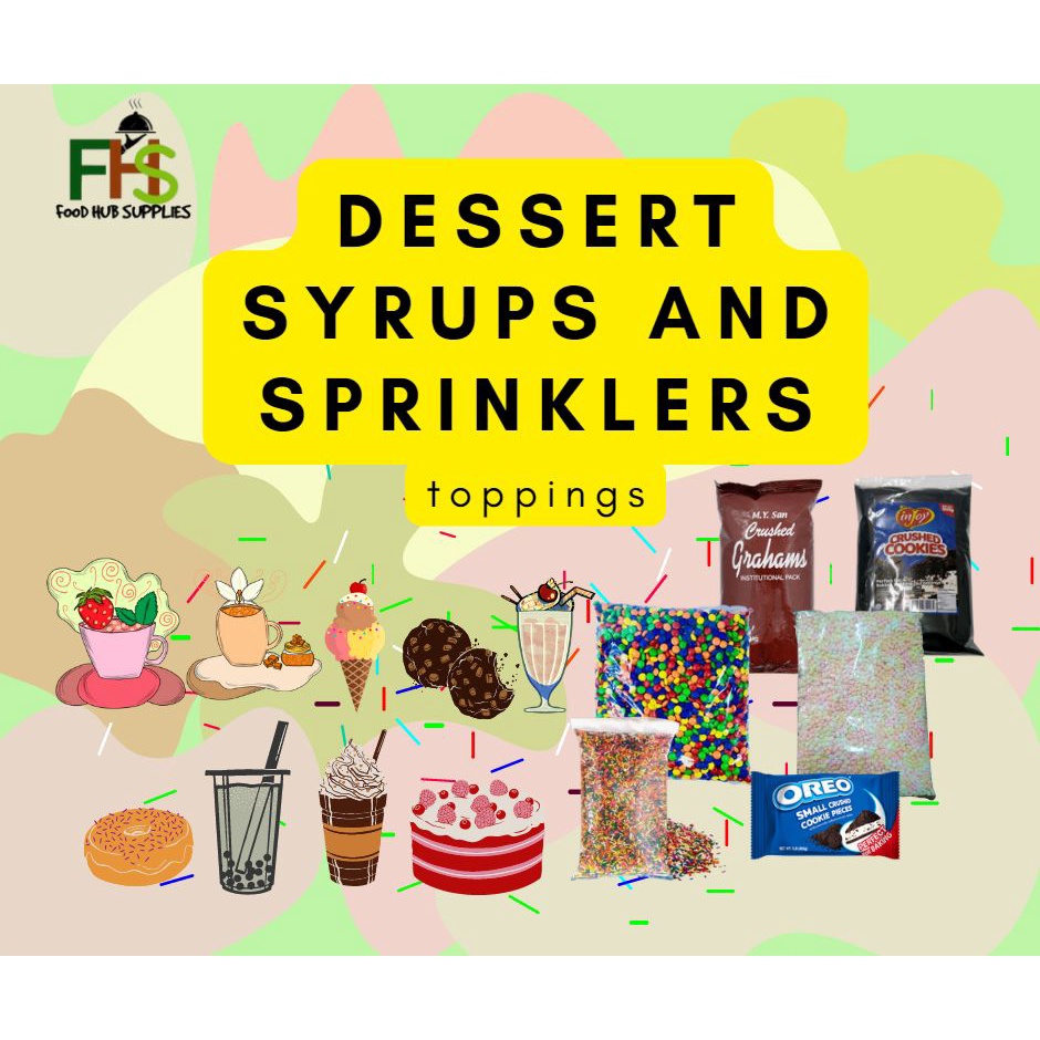 Dessert toppings 1kg (mini mallows, assorted sprinkle, chocolate