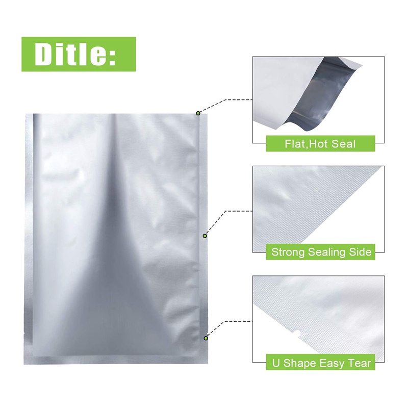25 Pieces 3 Sizes Mylar Aluminum Foil Bags,Foil Flat Heat Sealing Bags Storage Bags Pouch for Food Coffee Tea Beans