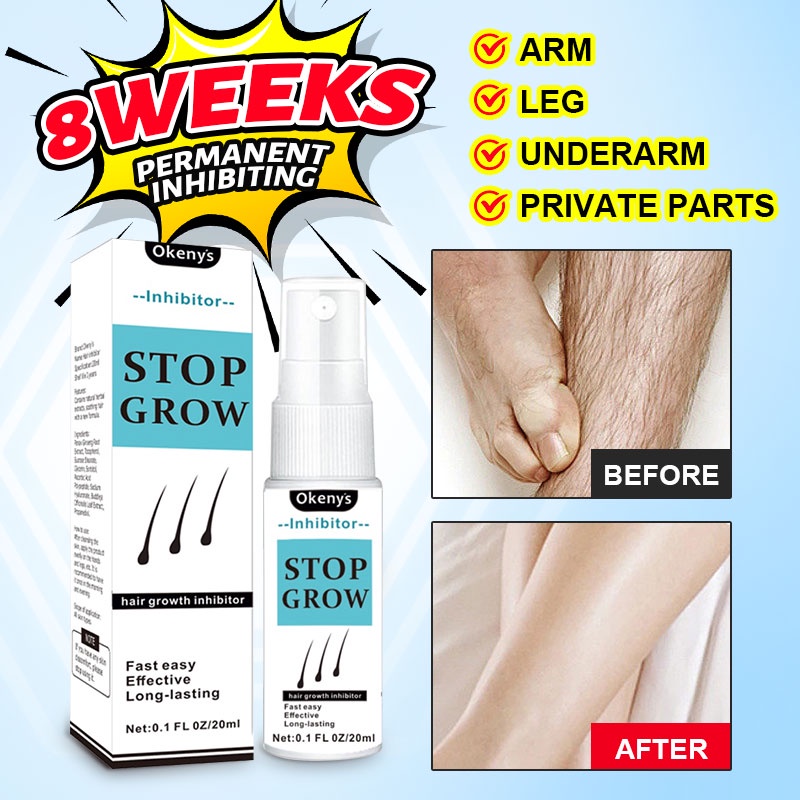 Permanent Hair Removal Fast Gentle Body Hair Removal Leg Hair Growth  Suppression Spray Moisturizes | Shopee Philippines