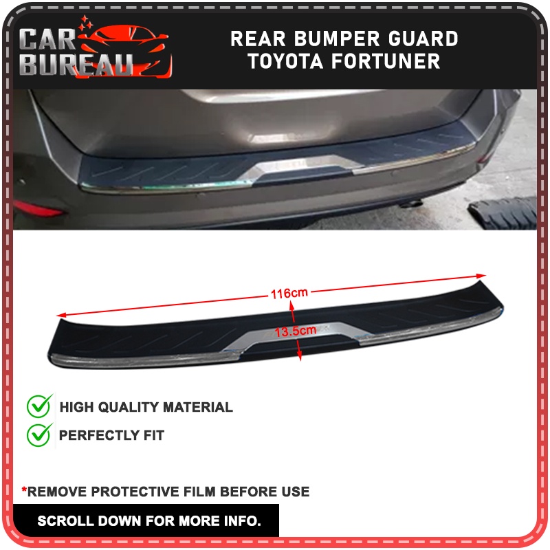 Toyota Fortuner 20162020 Rear Bumper Guard Cover / Rear Step Sill