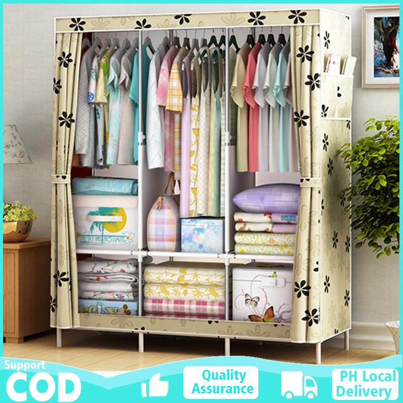 NonWoven Zipper Wardrobe High Quality Clothes Storage Simple Clothe