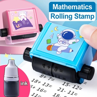 Math Roller Stamp Add Subtract Multiply Divide Seal Stamp Kids Math Practice Number Rolling Stamp