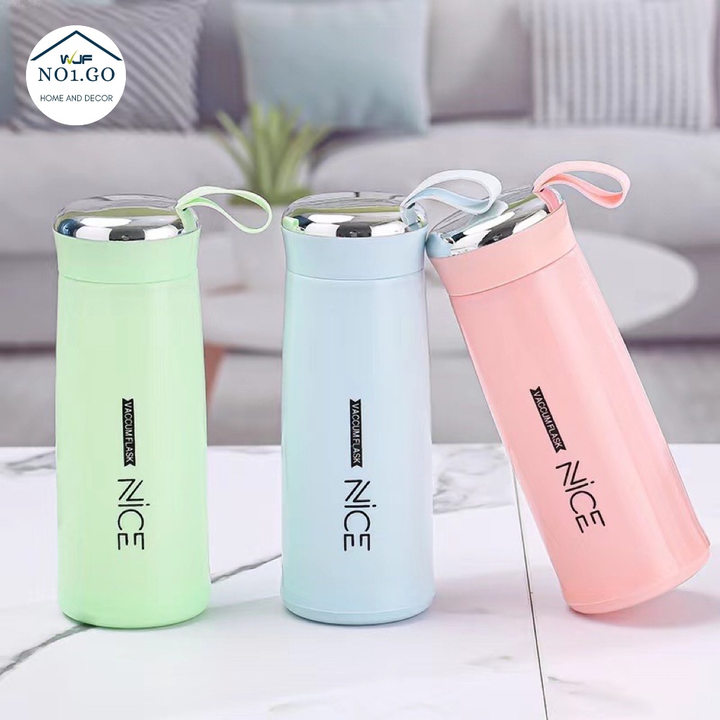 No1.go Nice Cup Glass Bottle Tumbler Creative Leakproof Water Cup 400ml