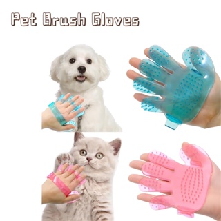 Xpets.Pet Brush Gloves Cat Dog Grooming Bath Massage Brush Interactive Play Comb Finger Gloves