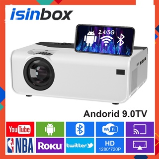iSinbox Projector for laptop & smart phone  Android 9.0 Bluetooth Projector 1080P Wifi LCD Projector