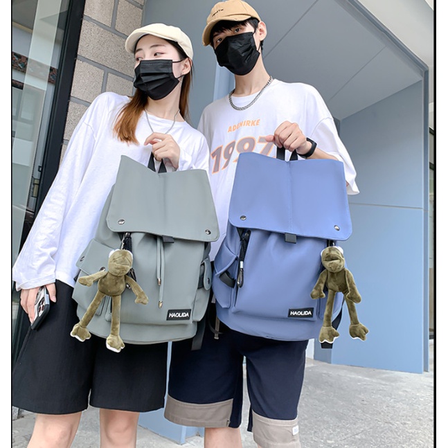 Backpack Korean Style High School College Student plain color backpack