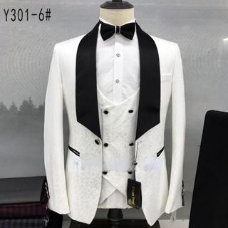 ((Jacket+Vest+Pants 3-Piece Set) European American Style High-Quality Men's Suit Wedding/Banquet/Party/Business Universal Dress