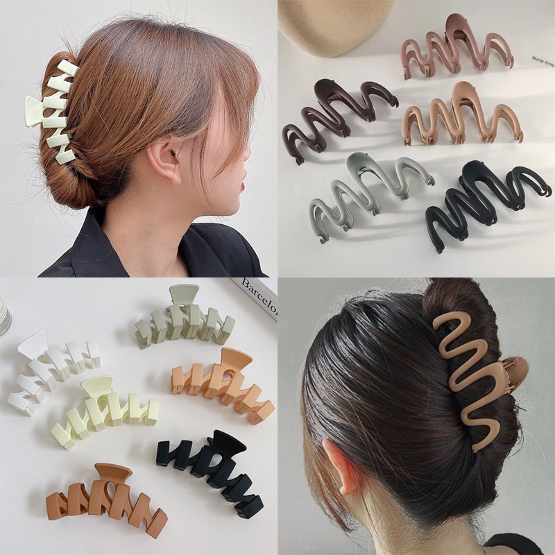 Temperament Frosted Hair Clip Advanced Sense Fashion Wave Shark Clip ...