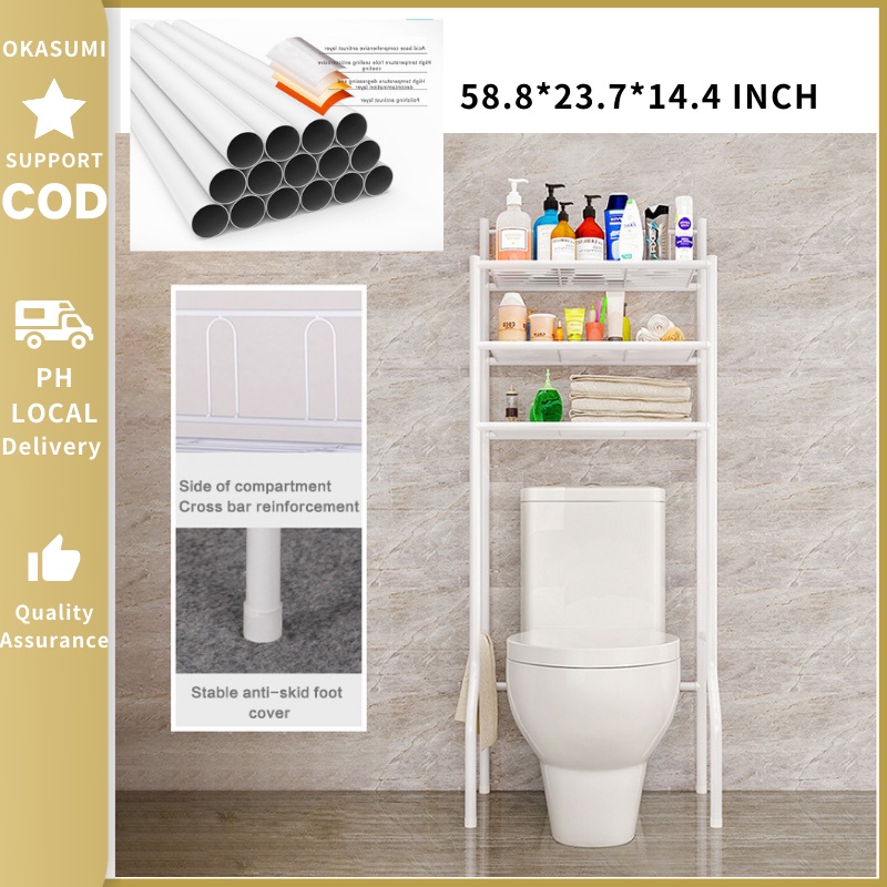 3/4/5 Layer Bath Rack Toilet Washing Machine Storage Rack Bathroom