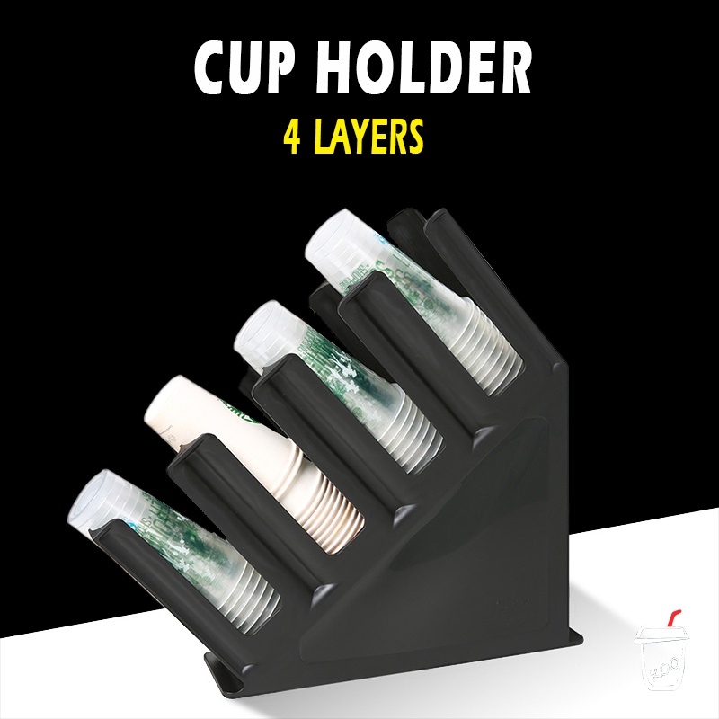 4 Layers Cup Holder Cup Stand Cup Holder For Milk Tea Cup Rack Plastic